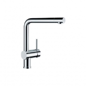 Blanco Linus - Single lever kitchen mixer L-Size with Swivel Spout and Flow Limiter for open water heaters chrom