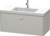 DURAVIT Brioso - Vaskeskab med møbelvask c-bonded with 1 drawer 1000x502x480mm concrete grey matt/concrete grey matt