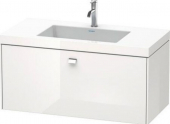 DURAVIT Brioso - Vaskeskab med møbelvask c-bonded with 1 drawer 1000x502x480mm white high gloss/white high gloss
