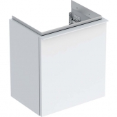Geberit iCon - Unterschrank für Handwaschbecken 1 Tür li 370x415x279mm weiß hochgl/grau weiß matt