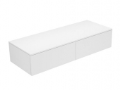 Keuco Edition 400 - Sideboard 31765 2 Auszug weiß / Glas weiß klar 