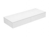 Keuco Edition 400 - Sideboard 2 Auszüge weiß / Glas cashmere satiniert