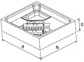 Poresta Systems - Expert Duschwannenträger für Bette 1200 x 900 x 35