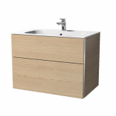 Sanipa 3way - Vaskeskab med møbelvask with 2 pull-out compartments 790x582x497mm nordic oak/nordic oak