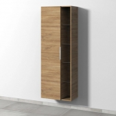 Sanipa 3way - Central cupboard with 1 door & 1 drawer & hinges left 600x1700x345mm kansas oak/kansas oak