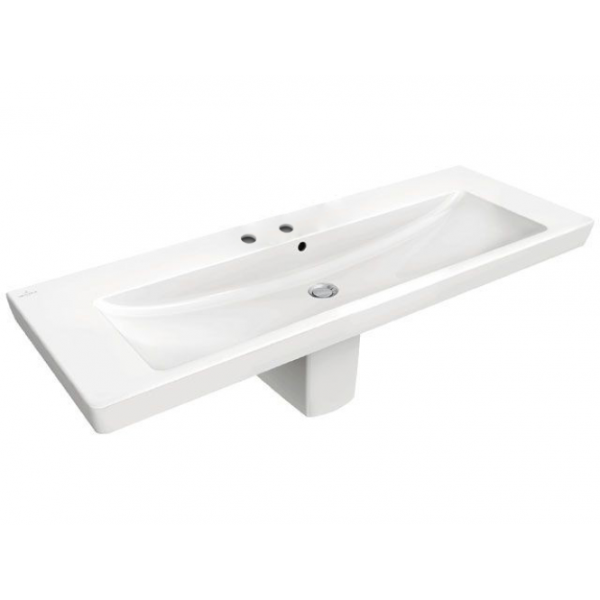 spiraal Lijkenhuis klap Villeroy & Boch Subway 2.0 Washbasin for Furniture with 2 tap holes 1300mm  vit | xTWOstore