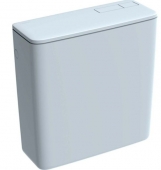Geberit - Aufputz-Spülkasten AP 128 2-Mengen-Spülung Wasseranschluss hinten mittig / seitlich weiß
