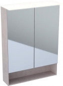 Geberit Acanto - Spiegelschrank mit Beleuchtung zwei Türen 600x830x215mm eiche Mystik