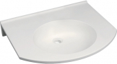 Geberit Publica - Waschtisch rundes Design 600x550mm ohne Hahnloch ohne Überlauf weiß