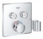 Grohe Grohtherm SmartControl - Thermostat mit 2 Absperrventilen und integriertem Brausehalter chrom