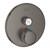 Grohe Grohtherm SmartControl - Thermostat Fertigmontageset 1 Absperrventil hard graphite gebürstet