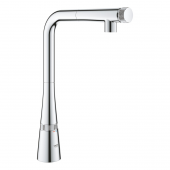 Grohe Zedra Smart - Spültischbatterie L-Auslauf mit ausziehbarer Spülbrause chrom-1