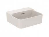 Ideal Standard Conca - Handwaschbecken ohne Hahnloch mit Überlauf 400x350x165mm weiß mit Ideal Plus