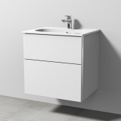 Sanipa 3way - Vanity Unit with 2 drawers 580x582x467mm soft white/soft white