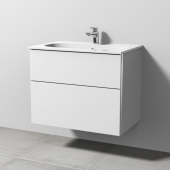 Sanipa 3way - Vanity Unit with 2 drawers 730x582x467mm soft white/soft white