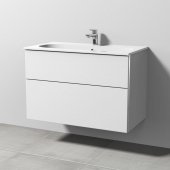 Sanipa 3way - Vanity Unit with 2 drawers 880x582x467mm soft white/soft white