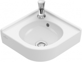 Villeroy & Boch O.novo - Eck-Handwaschbecken 320 mm mit Überlauf weiß alpinC+
