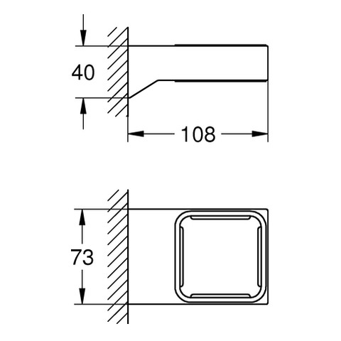 40865000 Grohe Selection Cube soporte