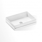 Alape EB - Lavabo encastrado para consola 500x375mm without tap holes without overflow blanco sin Coating