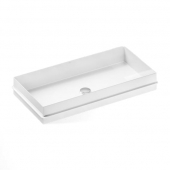 Alape EB - Lavabo encastrado para consola 750x375mm without tap holes without overflow blanco sin Coating
