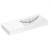 Alape WT - Lavabo 1250x500mm with 1 tap hole with overflow blanco sin Coating