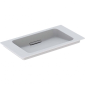Geberit ONE - Lavabo 750x400mm without tap holes with concealed overflow blanco con KeraTect