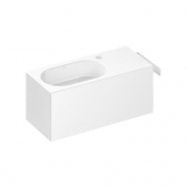 Alape WP - Lavabo 580x236mm with 1 tap hole without overflow blanco without Coating