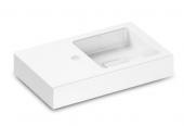 Alape WT - Lavabo 525x325mm with 1 tap hole without overflow blanco sin Coating