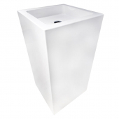 Alape WT - Lavabo 455x455mm without tap holes without overflow blanco without Coating