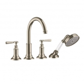 AXOR Montreux - 4-hole tile-mounted Bathtub Mixer con 2 llaves brushed nickel