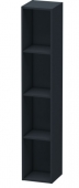DURAVIT L-Cube - Estantería with 4 open compartments 180x1000x180mm graphite super matt/graphite super matt