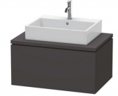 DURAVIT L-Cube - Mueble bajo lavabo para encimera with 1 drawer 820x400x547mm graphite super matt/graphite super matt