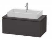 DURAVIT L-Cube - Mueble bajo lavabo para encimera with 1 drawer 1020x400x547mm graphite super matt/graphite super matt