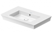 DURAVIT White Tulip - Lavabo para mueble 750x490mm without tap holes with overflow blanco sin WonderGliss