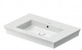 DURAVIT White Tulip - Lavabo para mueble 750x490mm without tap holes with overflow blanco con WonderGliss