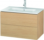 DURAVIT L-Cube - Mueble bajo lavabo with 2 pull-out compartments 82x55x481mm natural oak wood/natural oak