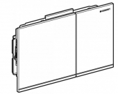 Geberit Sigma60 - Betätigungsplatte für 2-Mengen-Spülung Glas schwarz