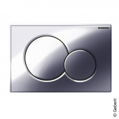Geberit Sigma01 - Escudo para WC con de 2 descargas chrome high gloss / chrome high gloss