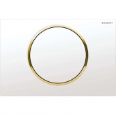 Geberit Sigma10 - Escudo para WC con de 1 descarga white / white/gold high gloss
