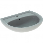 Geberit Renova - Lavabo 650x510mm with 1 tap hole with overflow pergamon without KeraTect