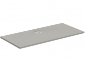 Ideal Standard Ultra Flat S - Rechteck-Brausewanne Ablauf mittig 1700 x 700 x 30 mm quarzgrau