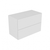 Keuco Edition 11 - Sideboard 31327, 2 Frt.Auszüge, white / white glass