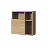 Sanipa 3way - Cube Cabinet with 1 door & hinges left/right 510x510x197mm impresso elm/impresso elm