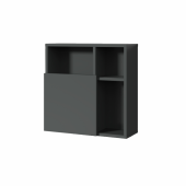 Sanipa 3way - Cube Cabinet with 1 door & hinges left/right 510x510x197mm anthracite matt/anthracite matt