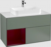Villeroy & Boch Finion - Mueble bajo lavabo with 2 pull-out compartments 1000x603x501mm olive veneer/peony matt