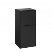 Villeroy & Boch Subway 3.0 - Armario lateral  with 1 door & 1 drawer & hinges left 400x860x362mm negro volcán/negro volcán