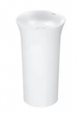 DURAVIT White Tulip - Floorstanding Washbasin 500x500mm senza fori per rubinetti senza troppopieno bianco con WonderGliss