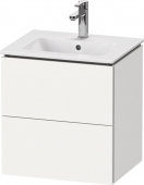 DURAVIT L-Cube - Base sottolavabo with 2 pull-out compartments 52x55x391mm bianco opaco laccato/decorazione in bianco opaco