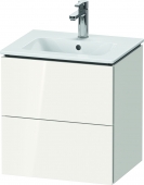 DURAVIT L-Cube - Base sottolavabo with 2 pull-out compartments 52x55x391mm bianco lucido/bianco lucente
