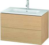 DURAVIT L-Cube - Base sottolavabo with 2 pull-out compartments 82x55x481mm rovere naturale/natural oak